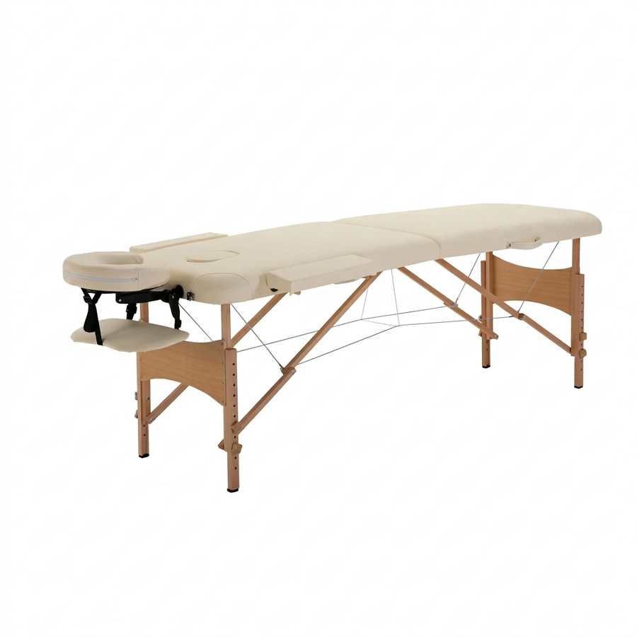 Velin™ – Table de massage professionnelle pliante (BLANC)