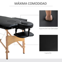 Velin™ – Table de massage professionnelle pliante (noir)