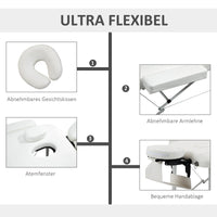 Velin™ – Table de massage professionnelle pliante (BLANC)