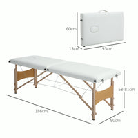 Velora™ – Table de massage professionnelle pliante (blanc)