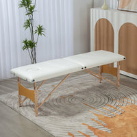 Velora™ – Table de massage professionnelle pliante (blanc)