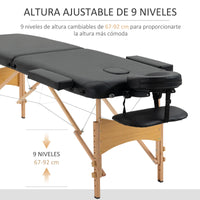 Velin™ – Table de massage professionnelle pliante (noir)