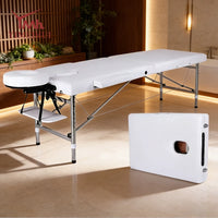 Malax™ – Table de massage professionnelle pliante (blanc)