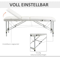 Velin™ – Table de massage professionnelle pliante (BLANC)
