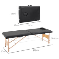 Velora™ – Table de massage professionnelle pliante (noir)