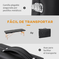 Velora™ – Table de massage professionnelle pliante (noir)